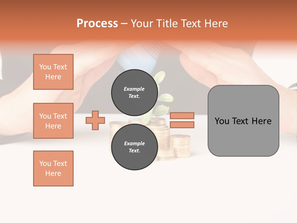 Gold Hand Ceiling PowerPoint Template