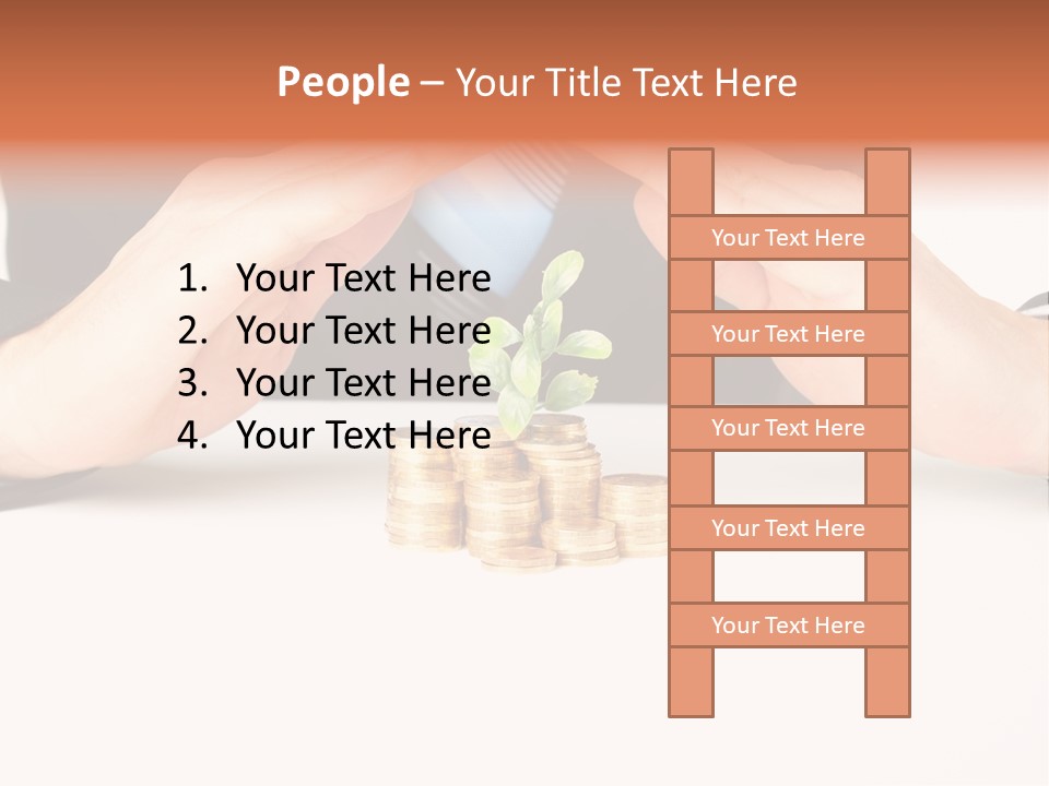 Gold Hand Ceiling PowerPoint Template