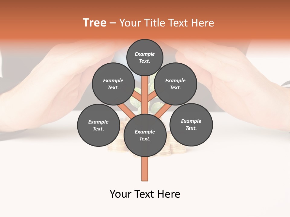 Gold Hand Ceiling PowerPoint Template