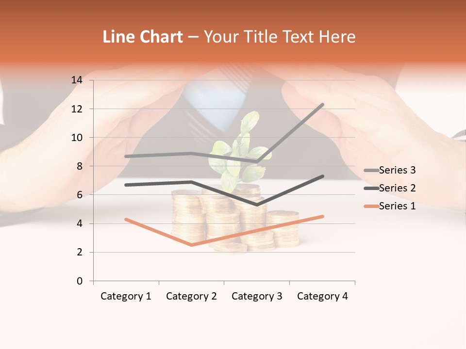 Gold Hand Ceiling PowerPoint Template