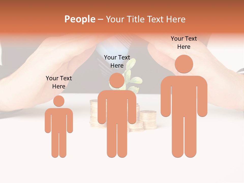 Gold Hand Ceiling PowerPoint Template