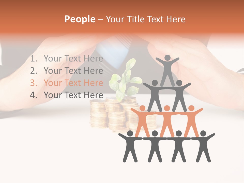 Gold Hand Ceiling PowerPoint Template