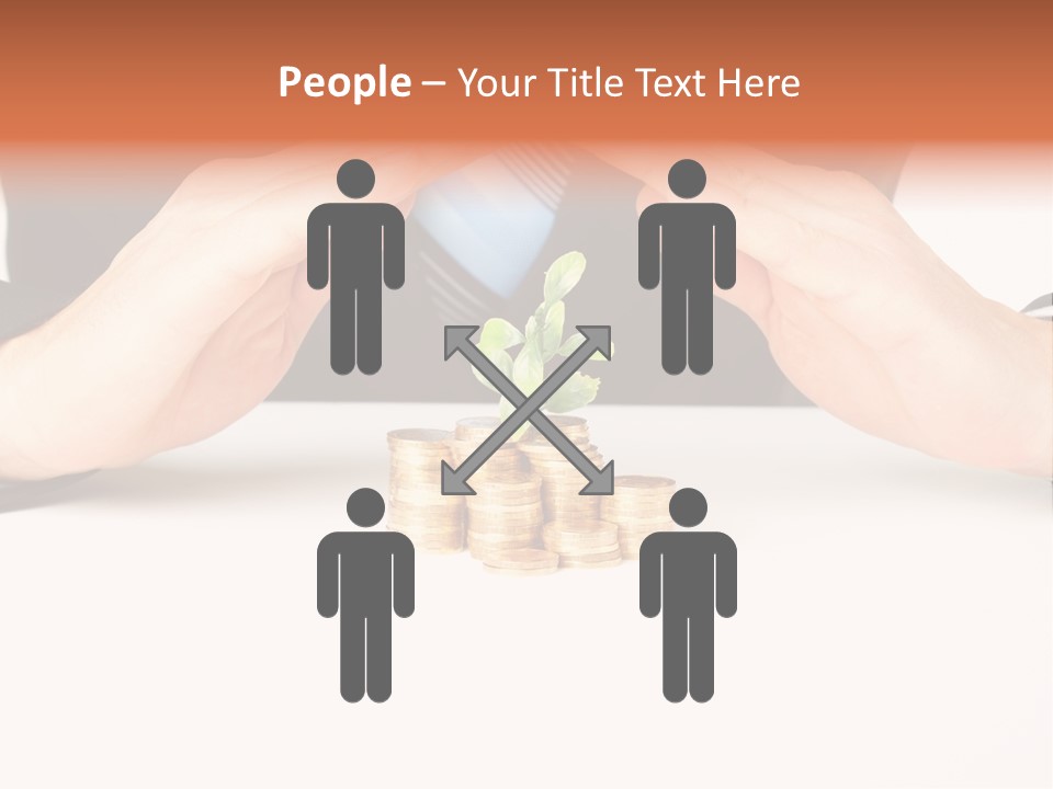 Gold Hand Ceiling PowerPoint Template