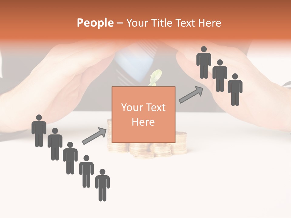 Gold Hand Ceiling PowerPoint Template