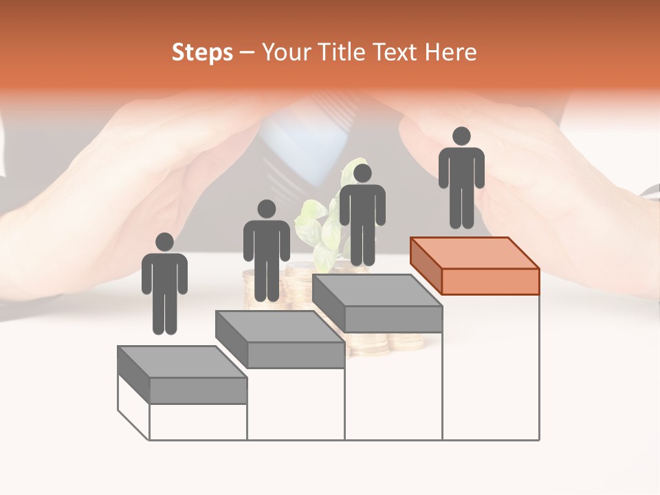 Gold Hand Ceiling PowerPoint Template