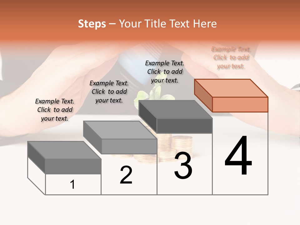 Gold Hand Ceiling PowerPoint Template