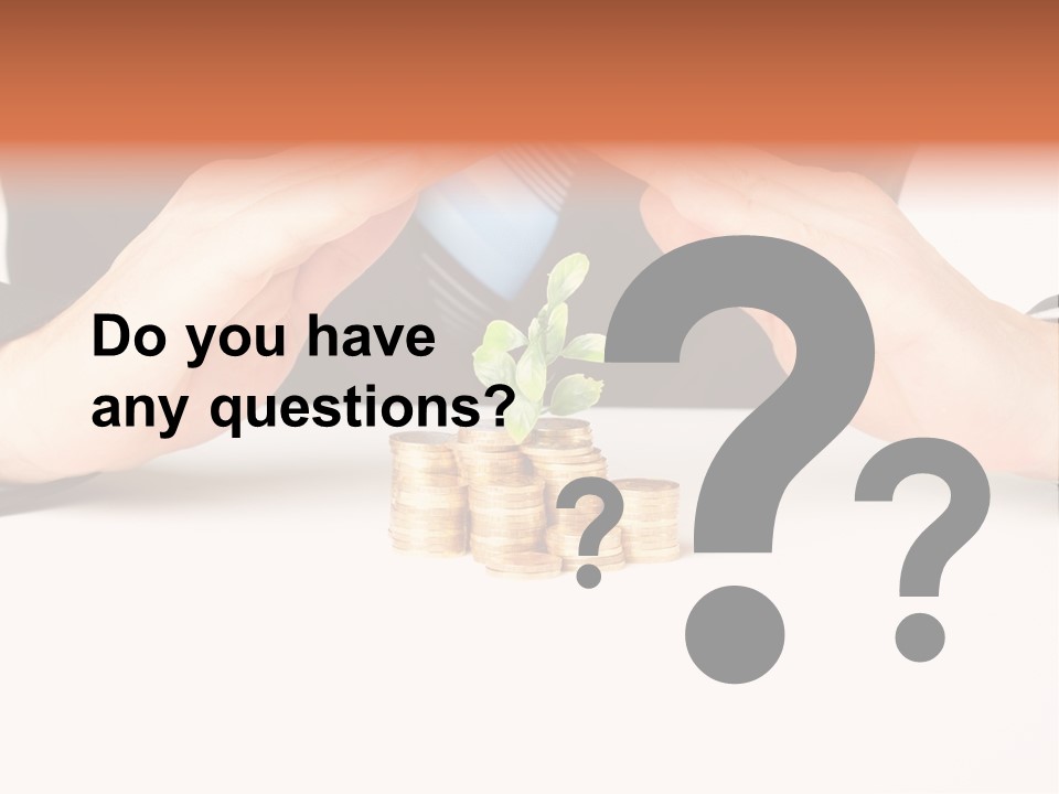 Gold Hand Ceiling PowerPoint Template