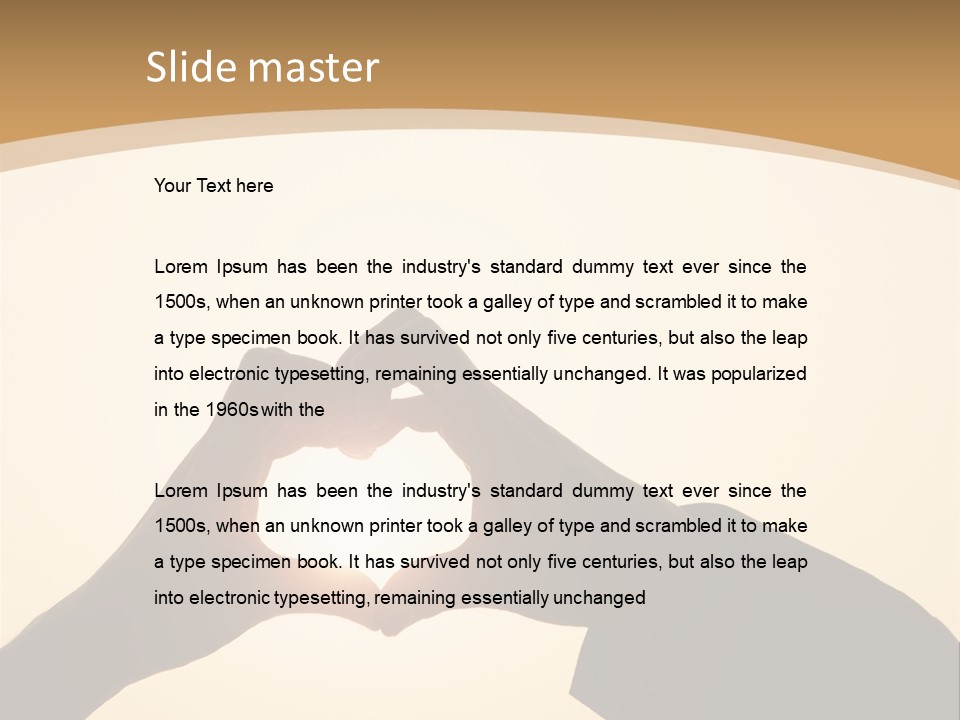 Couple Sky Hands PowerPoint Template