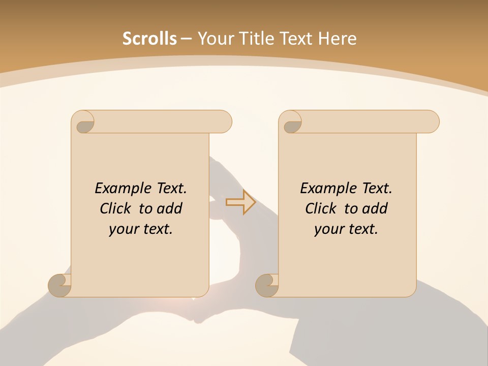Couple Sky Hands PowerPoint Template
