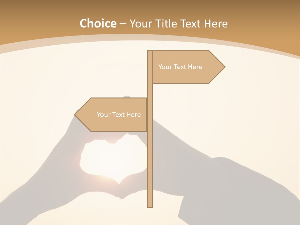 Couple Sky Hands PowerPoint Template