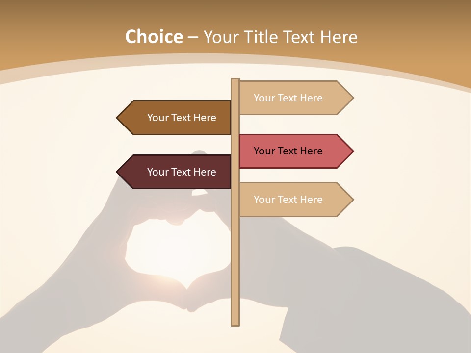 Couple Sky Hands PowerPoint Template
