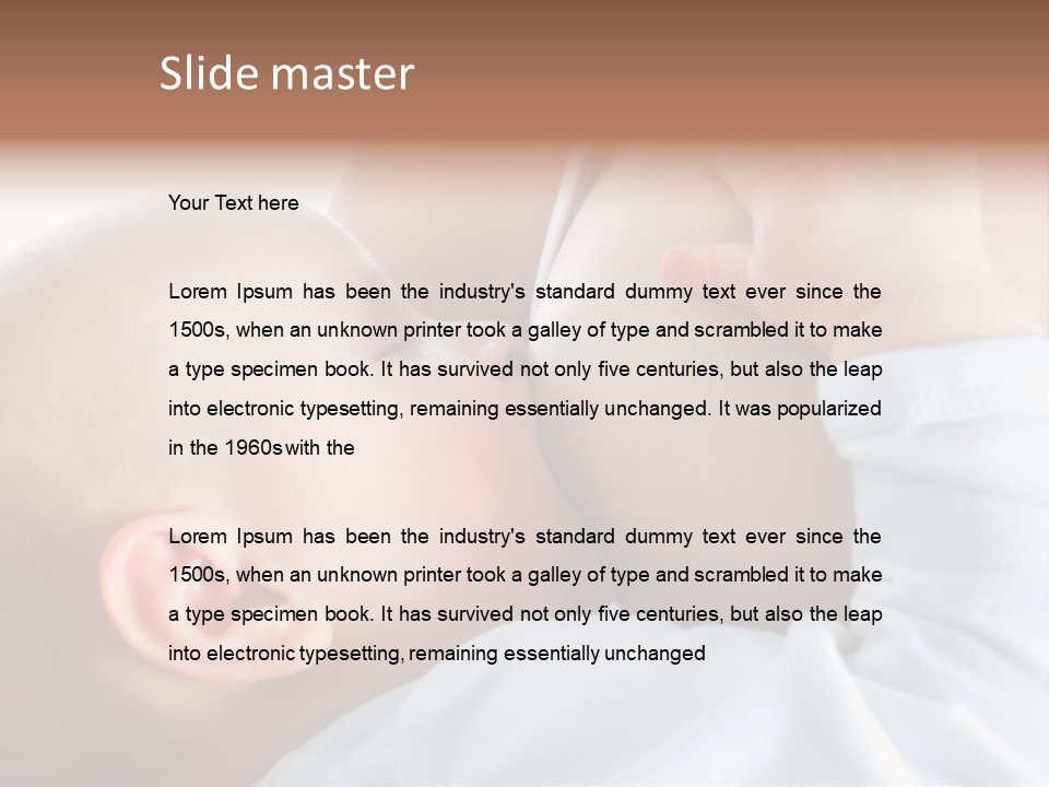 Motherhood Caucasian Tenderness PowerPoint Template