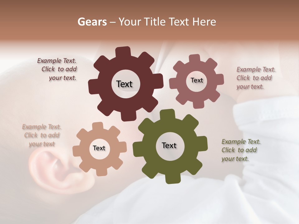 Motherhood Caucasian Tenderness PowerPoint Template