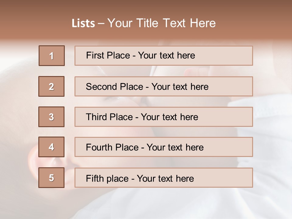 Motherhood Caucasian Tenderness PowerPoint Template