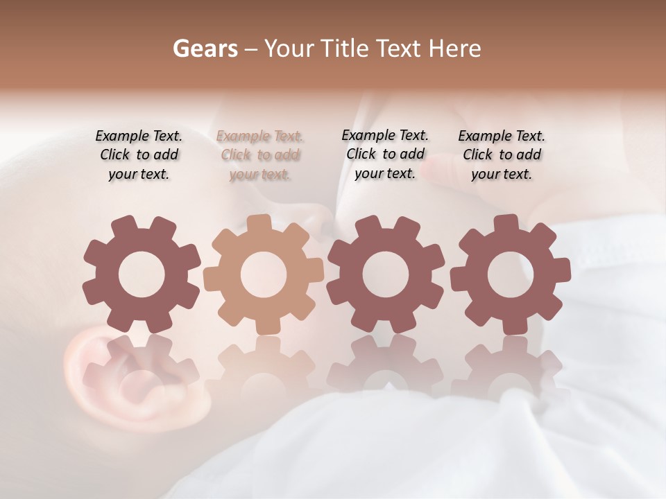 Motherhood Caucasian Tenderness PowerPoint Template