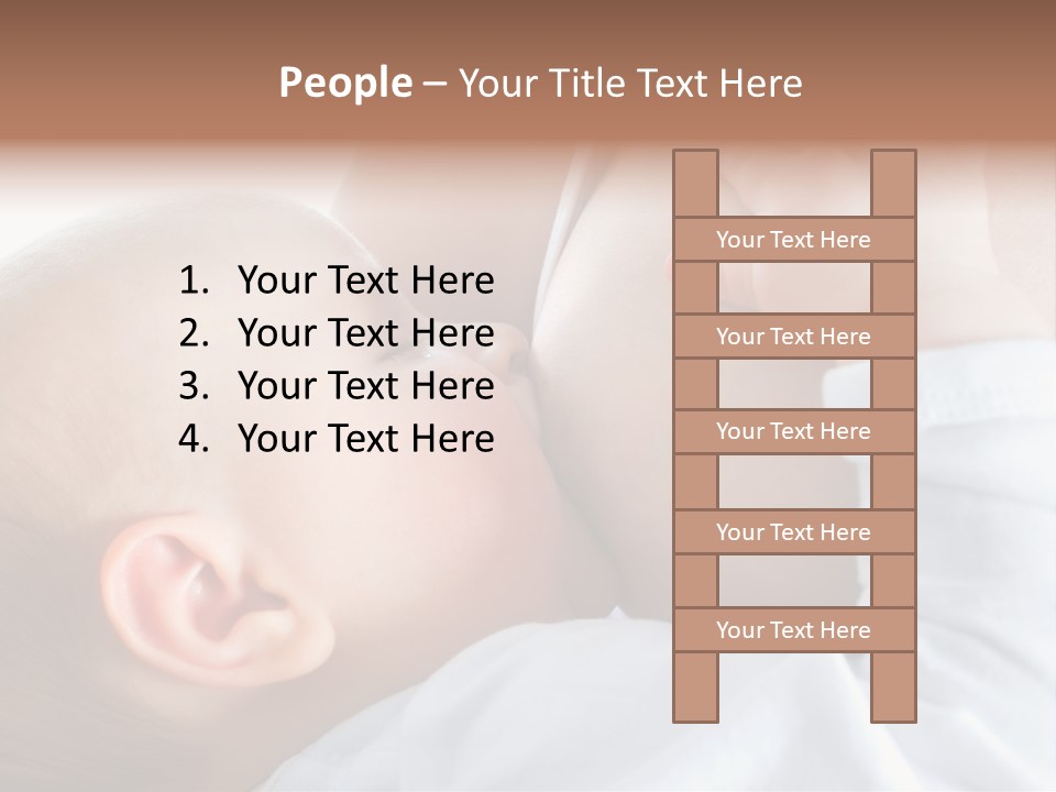 Motherhood Caucasian Tenderness PowerPoint Template