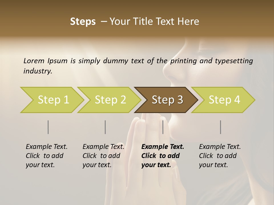Female Prayer Belief PowerPoint Template