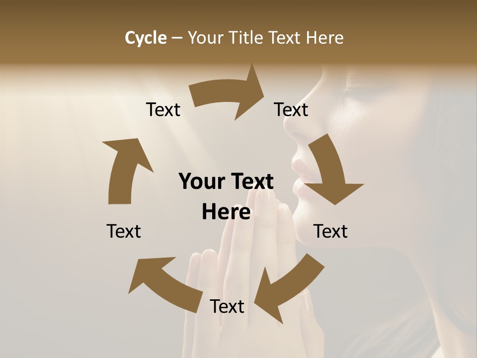 Female Prayer Belief PowerPoint Template