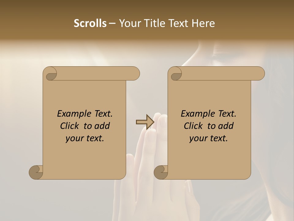 Female Prayer Belief PowerPoint Template