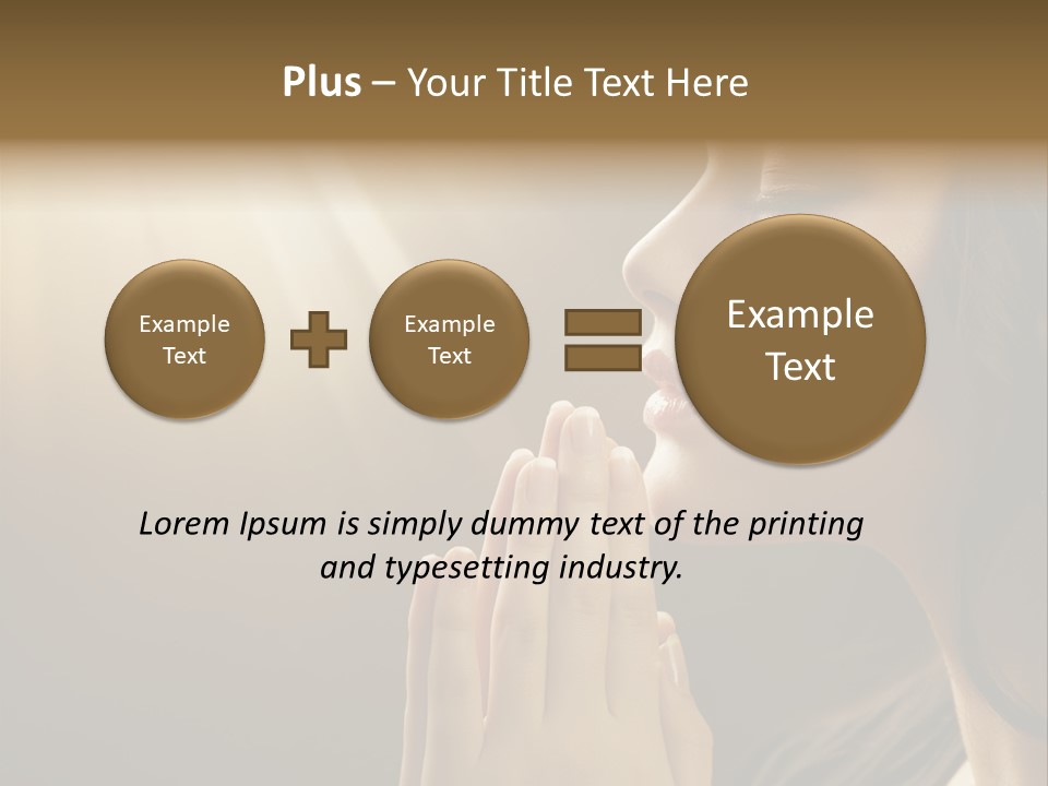 Female Prayer Belief PowerPoint Template