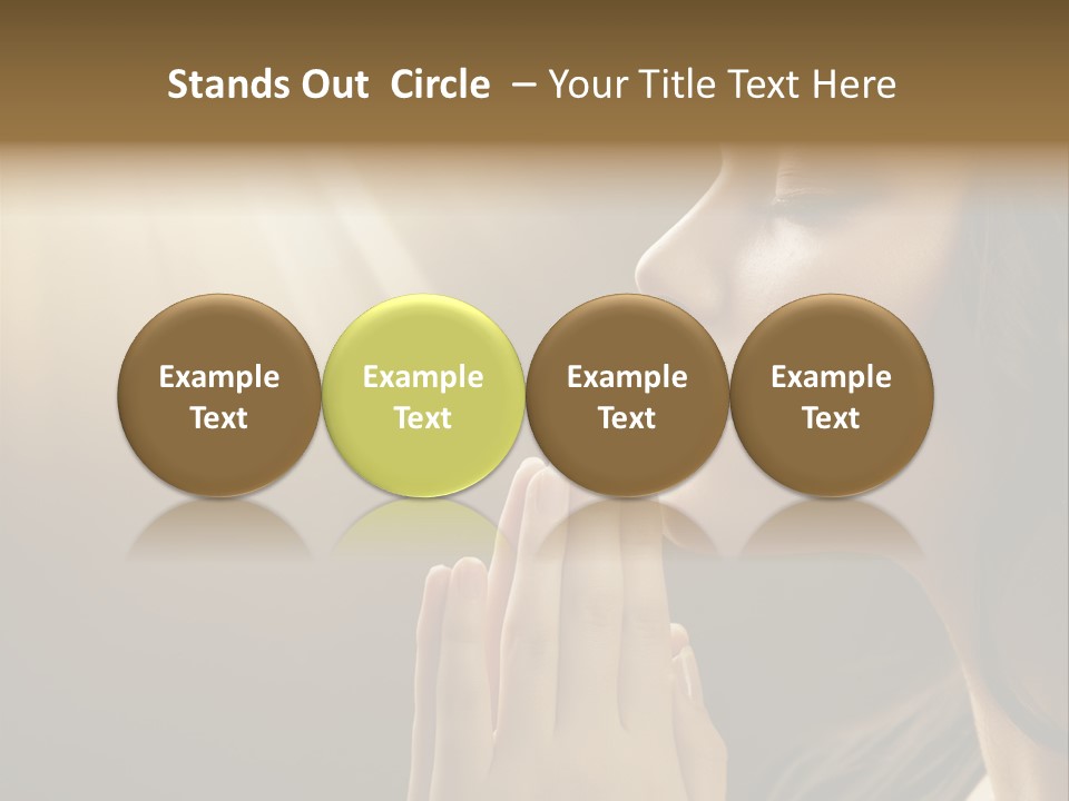 Female Prayer Belief PowerPoint Template