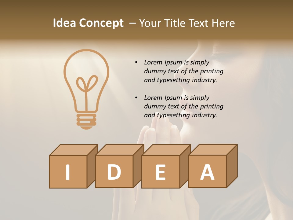 Female Prayer Belief PowerPoint Template