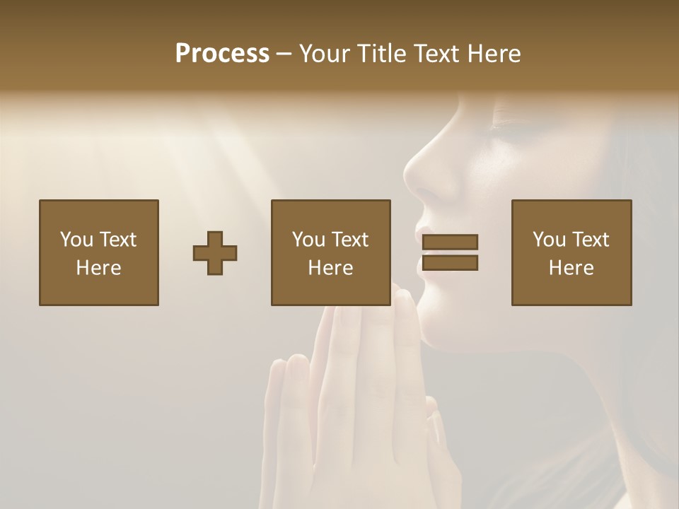 Female Prayer Belief PowerPoint Template