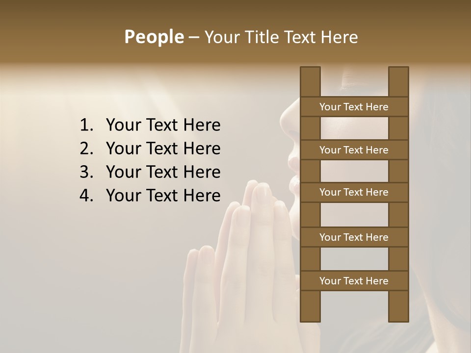 Female Prayer Belief PowerPoint Template