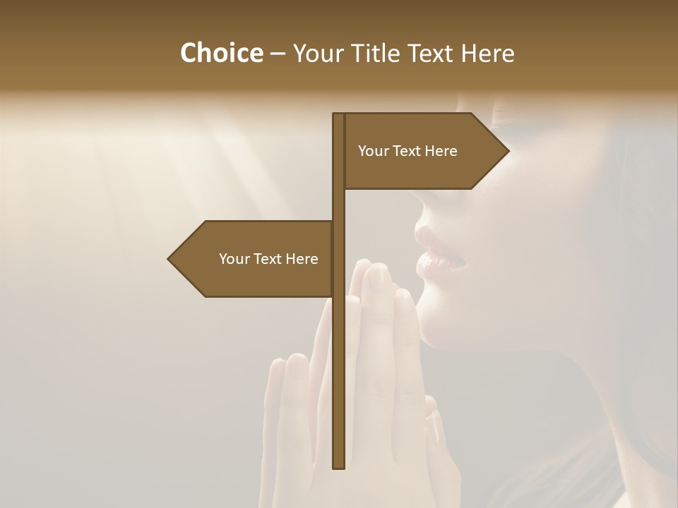 Female Prayer Belief PowerPoint Template
