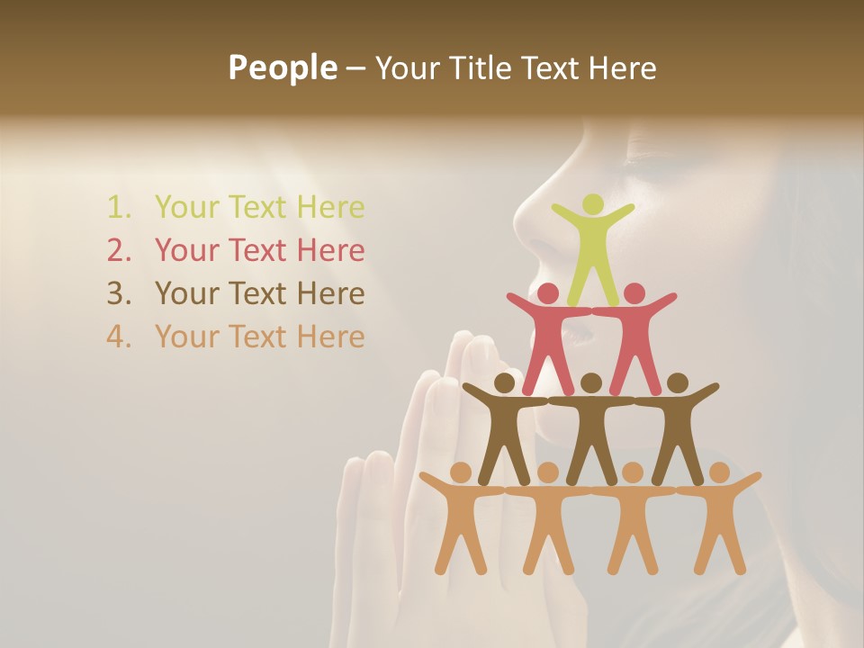 Female Prayer Belief PowerPoint Template