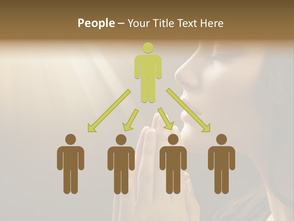 Female Prayer Belief PowerPoint Template