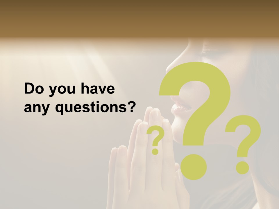 Female Prayer Belief PowerPoint Template