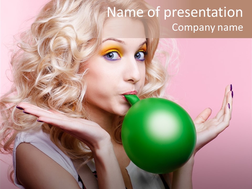 Blonde Beauty European PowerPoint Template