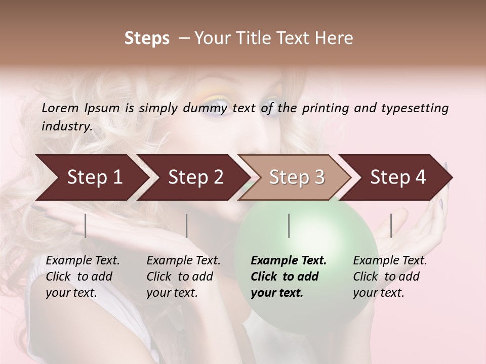 Blonde Beauty European PowerPoint Template