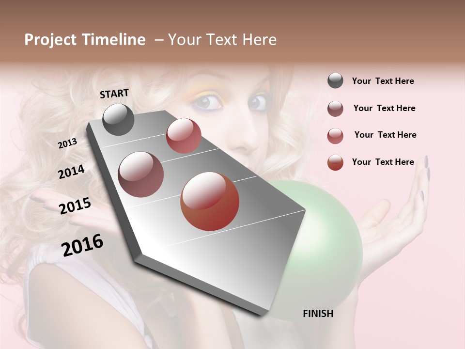 Blonde Beauty European PowerPoint Template