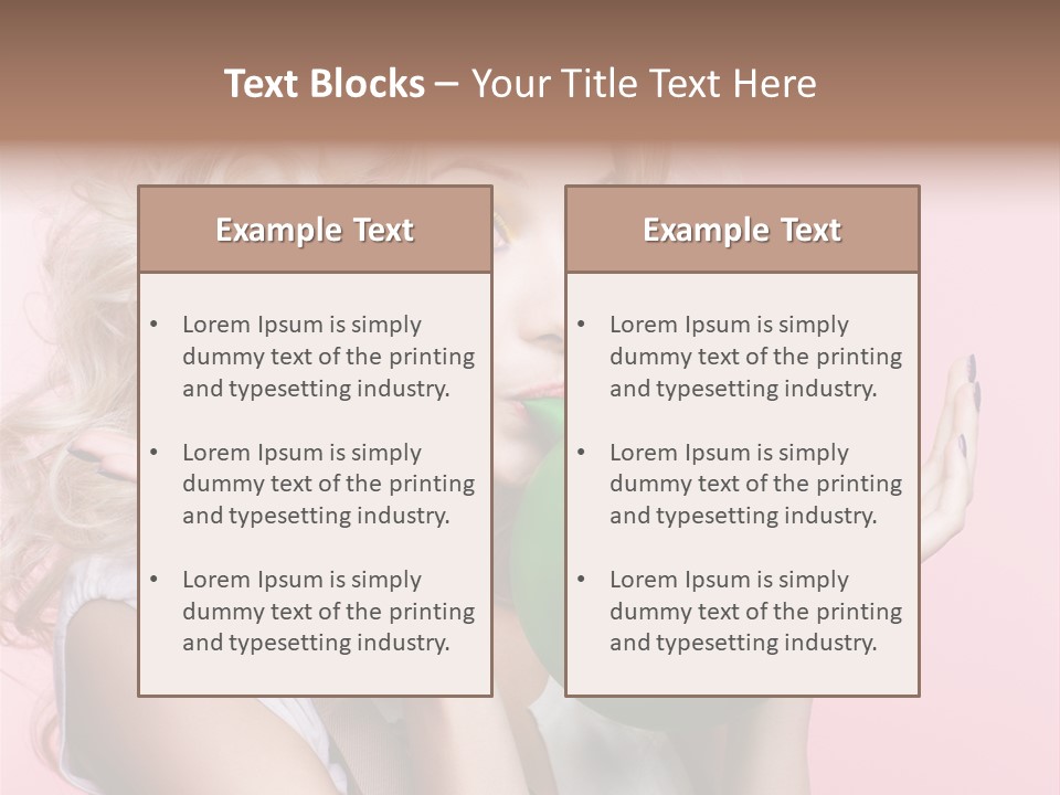 Blonde Beauty European PowerPoint Template