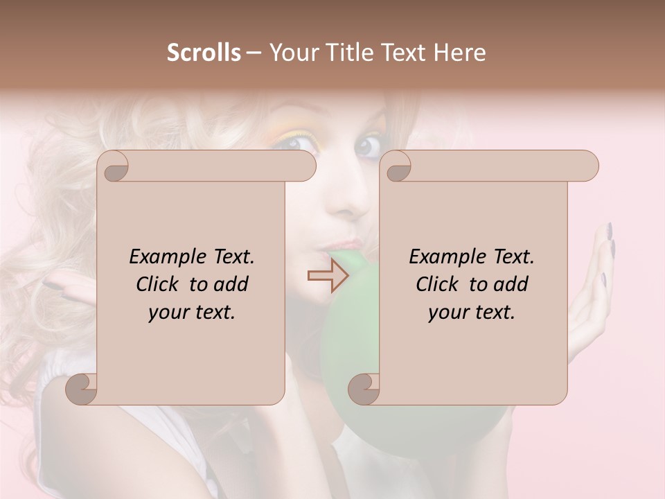 Blonde Beauty European PowerPoint Template