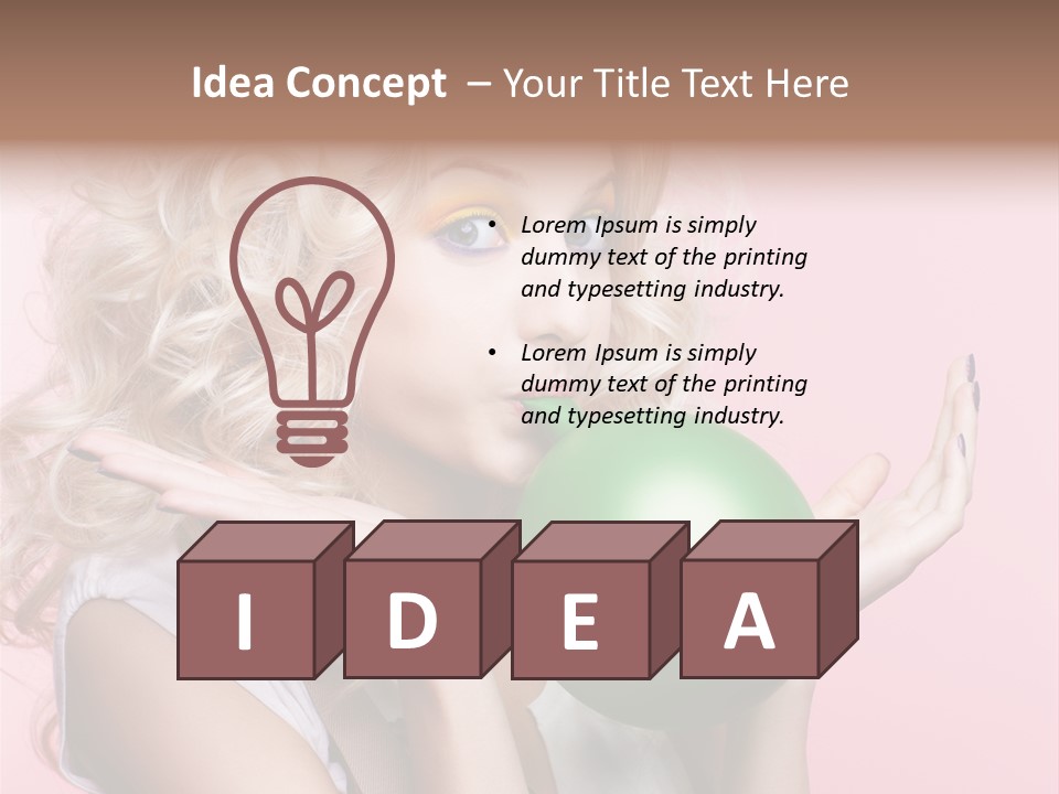 Blonde Beauty European PowerPoint Template