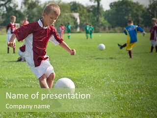 Ball Football Down PowerPoint Template