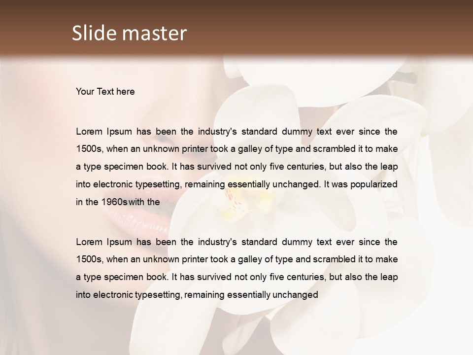 Aroma Sensual Caucasian PowerPoint Template