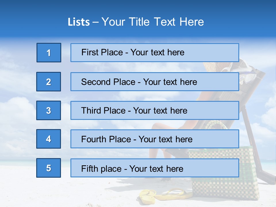 Sandals Sit Tropical PowerPoint Template