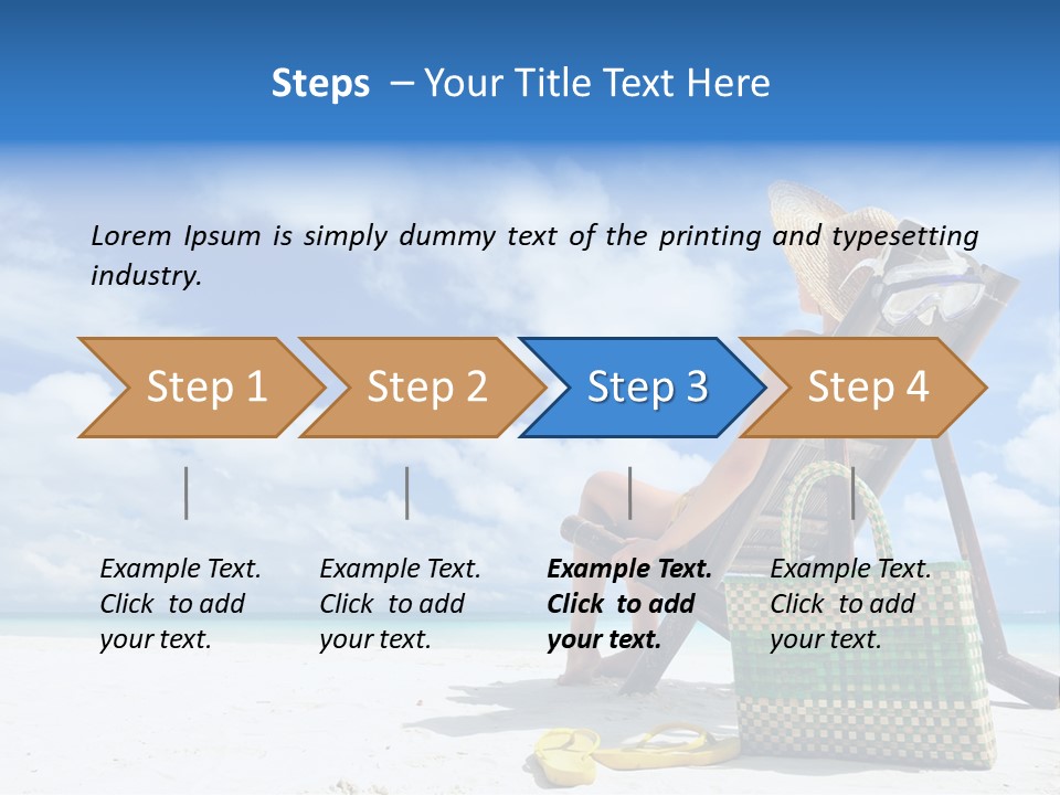 Sandals Sit Tropical PowerPoint Template