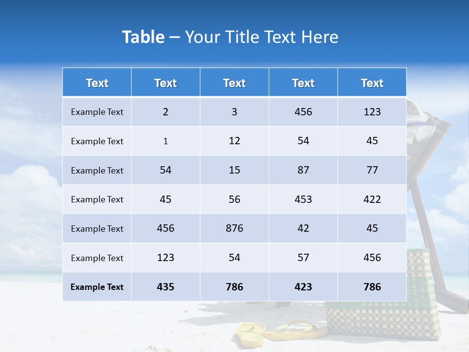 Sandals Sit Tropical PowerPoint Template