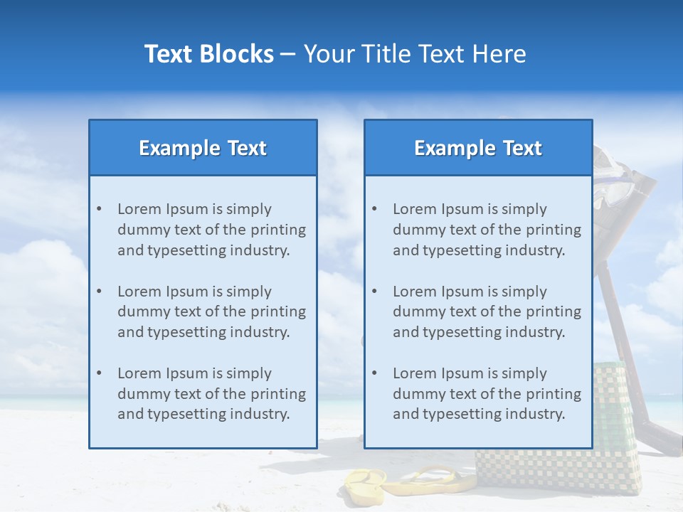 Sandals Sit Tropical PowerPoint Template
