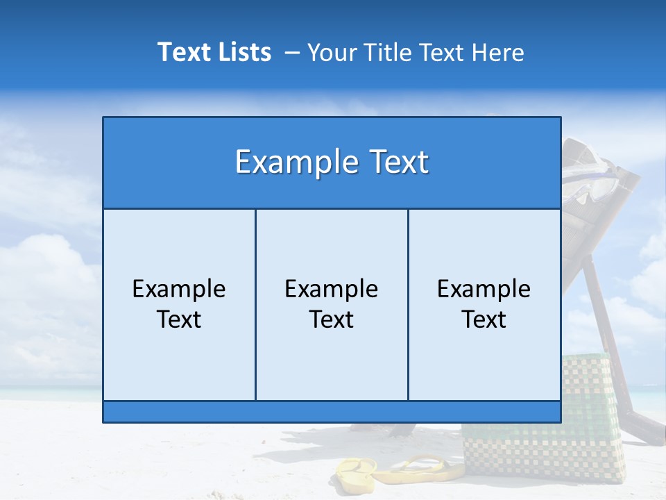 Sandals Sit Tropical PowerPoint Template