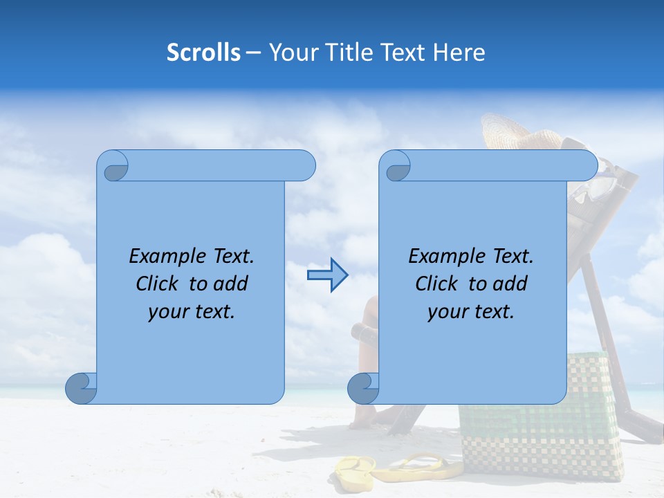 Sandals Sit Tropical PowerPoint Template
