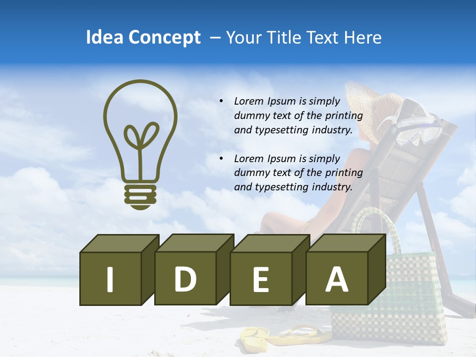 Sandals Sit Tropical PowerPoint Template