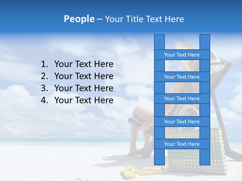 Sandals Sit Tropical PowerPoint Template
