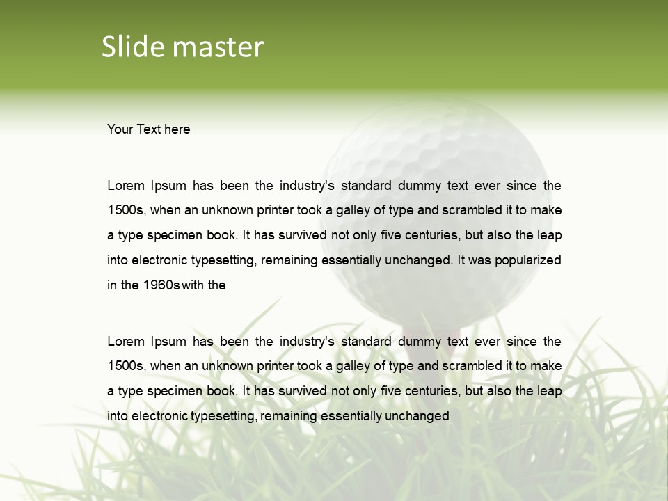 Leisure Equipment Closeup PowerPoint Template