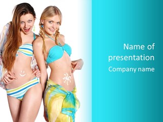 Swim Body Woman PowerPoint Template